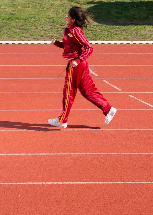 track pants - red
