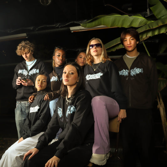 TYHYLE VAMP Zipper Hoodie Black