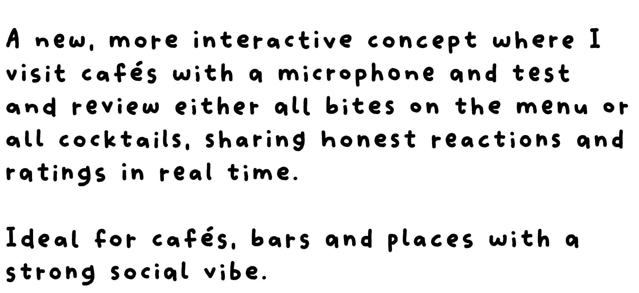 Live taste test description