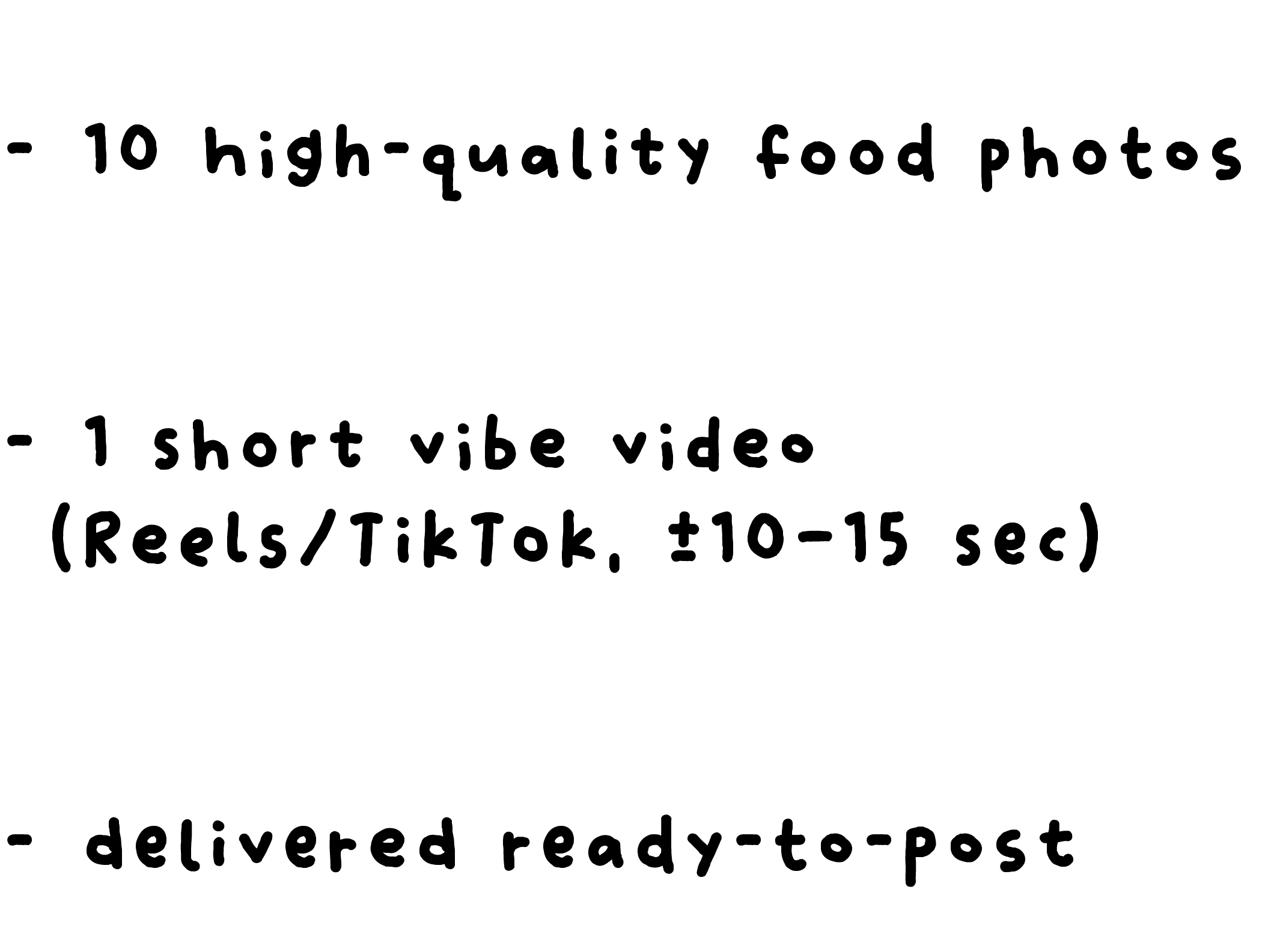 Starter package details