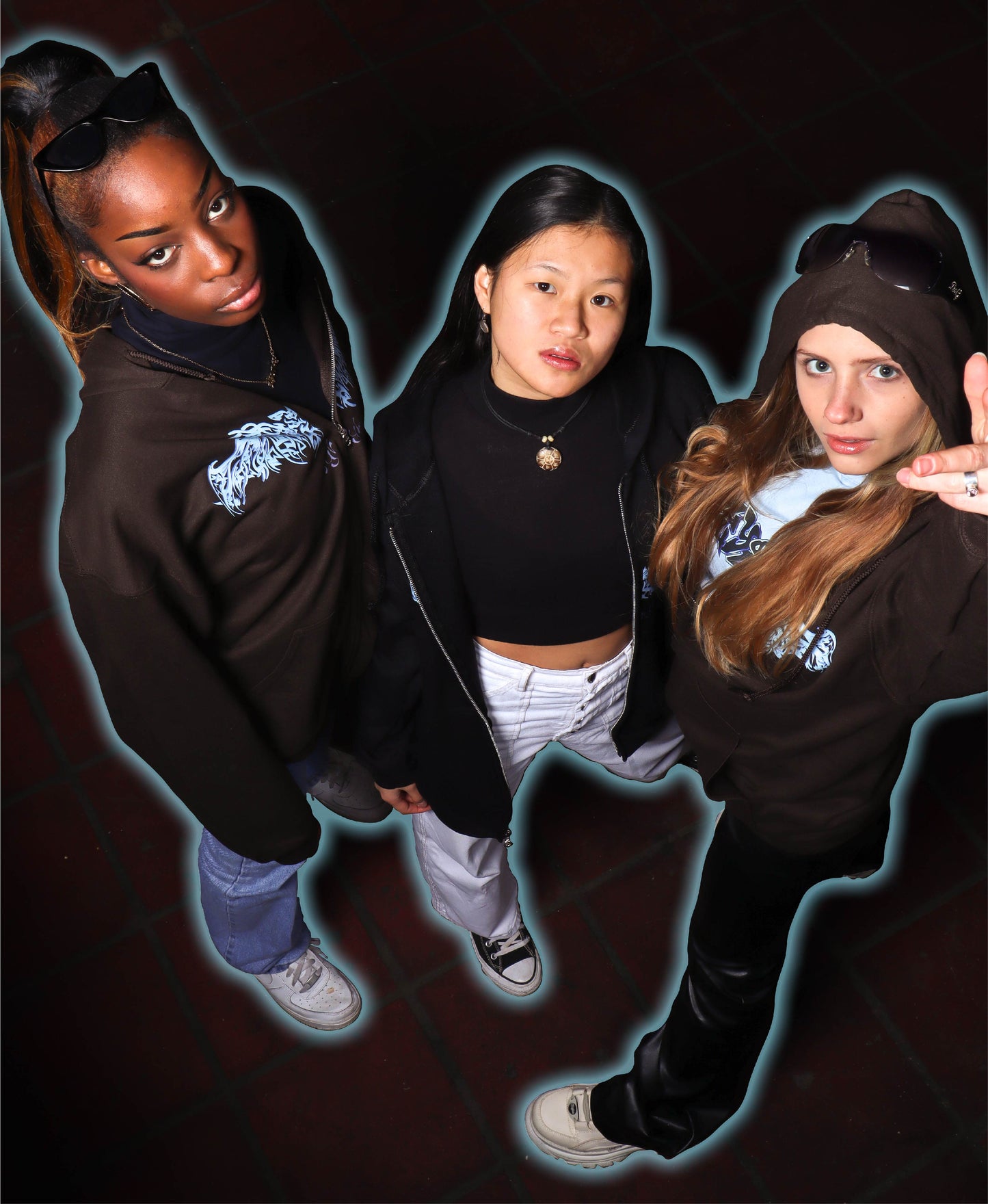 TYHYLE VAMP Zipper Hoodie Black